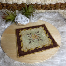 Load image into Gallery viewer, Vintage Hand Hooked Silk Square Trivet
