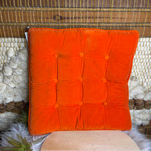 Load image into Gallery viewer, Vintage Orange Velvet Cushion
