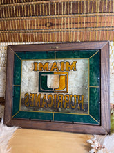 Load image into Gallery viewer, Vintage Miami College Hurricanes Stained Glass
