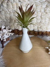 Load image into Gallery viewer, White Veined Handmade Pottery Vase
