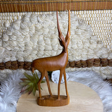 Load image into Gallery viewer, Vintage Wooden Hand Carved Gazelle
