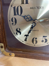 Load image into Gallery viewer, Vintage MCM Mercedes Square Wall Clock 11’
