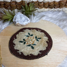 Load image into Gallery viewer, Trivet Or Dollhouse Miniature Vintage Hand Hooked Silk Rug
