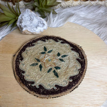 Load image into Gallery viewer, Trivet Or Dollhouse Miniature Vintage Hand Hooked Silk Rug
