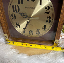 Load image into Gallery viewer, Vintage MCM Mercedes Square Wall Clock 11’
