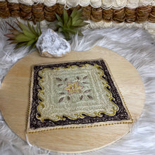 Load image into Gallery viewer, Vintage Hand Hooked Silk Square Trivet
