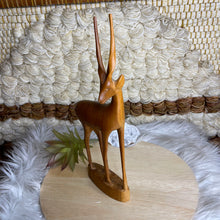 Load image into Gallery viewer, Vintage Wooden Hand Carved Gazelle
