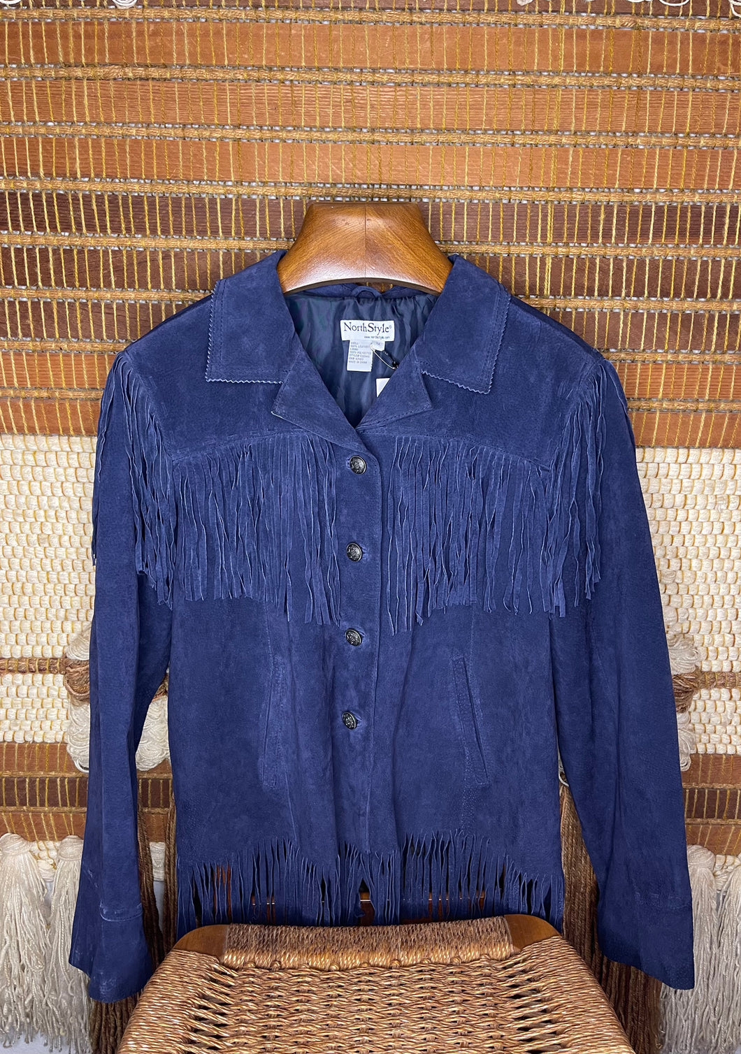 Women’s Size 1X Leather Fringe Jacket