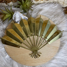 Load image into Gallery viewer, Vintage Large Brass And Floral Fan Wall Decor
